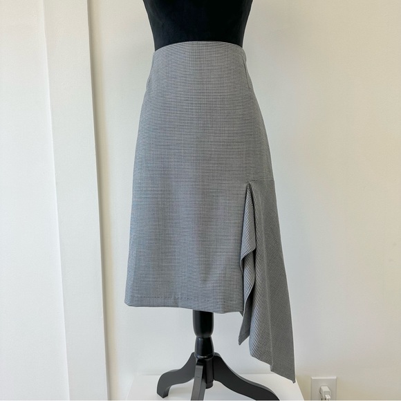 Balenciaga | Houndstooth Godet Midi Skirt - Picture 8 of 12
